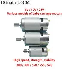 10 Dentes RS550 E 12 RS390 DC Passeio No motor Do Carro , Elétrico Infantil De Alta Velocidade RS380
