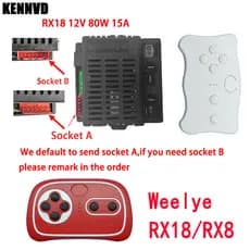 Weelye 12V RX18 carro elétrico infantil controle remoto controle para brinquedo de montaria infantil