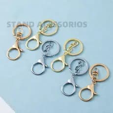Argola de Chaveiro 30MM 10pçs Com Mosquestão dourado ou niquel