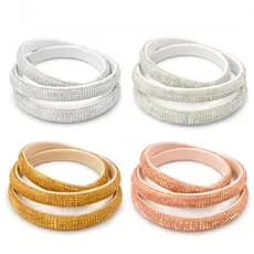 Meia Cana 13mm com 8 fileiras de Strass 1/3/5 Metros