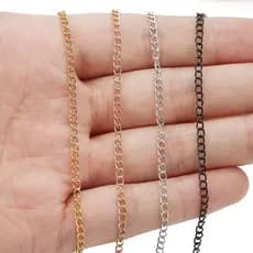 Corrente Alongadora Com 10 Metros 100% Latão Tamanho 0.6mm Para Artersanto e Bijuteria