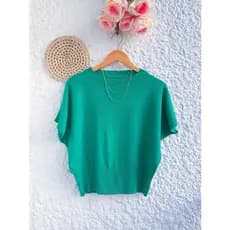 blusa manga curta modal manga morcego linda moda feminina
