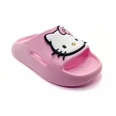 Sandália Chinelo Slide Menina Rosa Hello Lindo Fofo Leve Confortável Calce Fácil