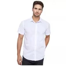 No.9 Camisa Manga Curta Casual Lisa Respirável Confortável para Verão