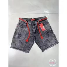 No.3 Cinza Bermudas Masculinas Shorts Jeans Rasgados Masculinos Shorts Jeans Com Cordão
