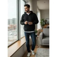 No.4 Moletom Masculino Canguru com Capuz Premium  Flanelado Confortável Para Inverno