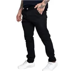 No.7 【Novo】Calça Sarja Masculina Slim Fit Versátil Casual 100% Algodão