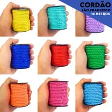 Cordão São Francisco 4mm 10 Metros Resistente Ideal Para Artesanato Laços Fantasias e Decoração - MZ