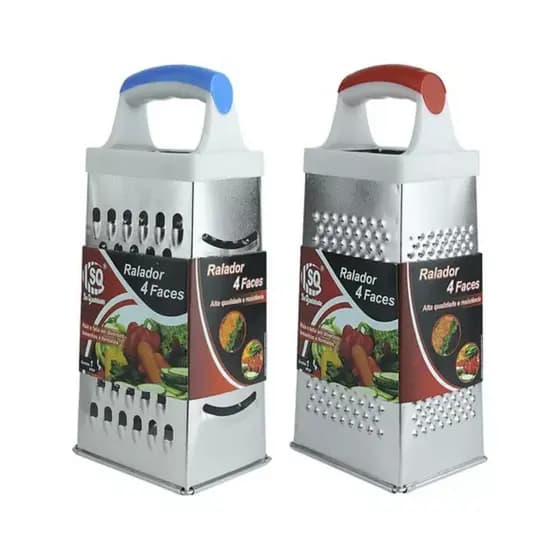 Ralador de Legumes e Queijos 4 Faces Aço Inox