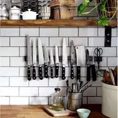Barra Magnética Imantada de 33 cm  para Facas Cozinha Ferramentas e Utensílios
