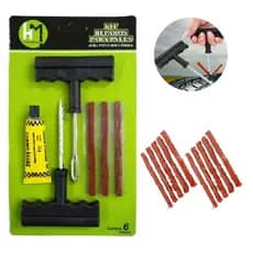 Kit Reparo Conserto Pneus sem Câmara Completo + 10 Refis para Reparos de Pneus
