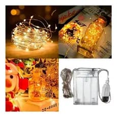 Fio De Fada 10 Metros Cordão Led De Luz 100 Leds Usb Pilha Cor Das Luzes Branco Quente