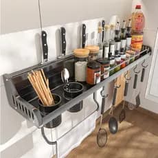 Prateleira de Parede para Cozinha Porta Tempero Condimentos