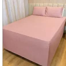 Lençol Capa Luva Box Protetor de Colchão Queen Malha Lisa 120GSM 1,60m x 1,90m x 0,60m + 2 Fronhas