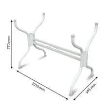 Base de Mesa em Aço para tampos de Vidro, Marmore, Granito nas medidas de 1.40x0.80
