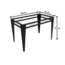 Base Pé de Mesa de Jantar em Aço para Tampos de 1,20 a 1,40 x 0,80 cm