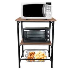 Suporte Multiuso para Forno, Micro-ondas ou Eletrodomésticos com Prateleiras – Estrutura Reforçada