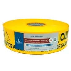 Fita Subterrânea Tubulação de Gás - Rolo 76mm X 300m Amarelo