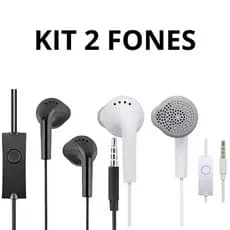 KIT 2  Fones de ouvido para celular entrada de 3.5mm COM MICROFONE  C-550