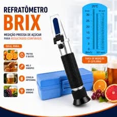 1 Refratômetro Brix Cerveja Artesanal  Açúcar Vinho
