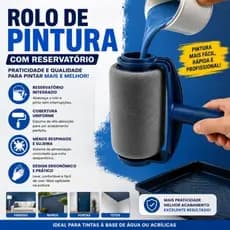 Rolo de Pintura com Reservatório – Sem Respingos e Sem Sujeira