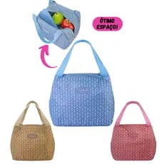 Bolsa Sacola Térmica M Atividades Passeio Caminhada Saco Termico Trabalho Academia Bolsa Para Pequinique Coleção Jacki Design