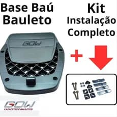 Base Baú Bauleto Moto GOW G33 G40  30 33 40 47 Litros Para BROS, XRE 300, Fazer  e Twister