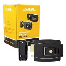 Fechadura Elétrica Aglinha abertura Interna 12v Preta Envio imediato