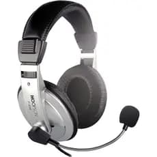 Headset Hoopson Profissional F-014 com Microfone Prata Hoopson