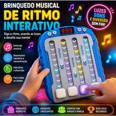 Brinquedo Musical Interativo LED Memória Reflexo
