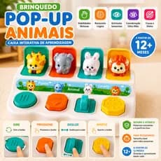 Brinquedos Para Bebês e Crianças Pop-Up Animais Interativo Educativo Desenvolvimento Infantil