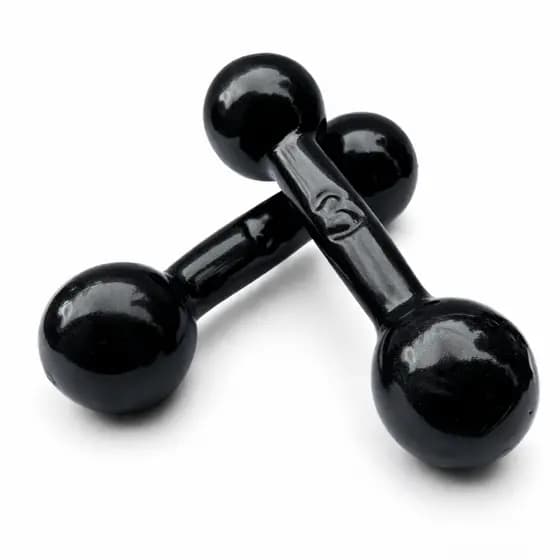 Par Halteres Emborrachado 3kg (6kg Total) Peso Para Exercícios Academia Treino em Casa