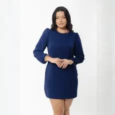 Vestido Curto Manga Longa Elegante Moda Feminina - Tainá