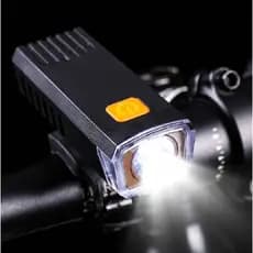 Lanterna Frontal de Bicicleta Recarregável por USB Luz Branca Resistente à Água para Ciclismo