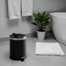 Lixeira Banheiro Cozinha Cesto de lixo com Tampa e Pedal 5 Litros