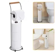 Suporte Porta Papel Higiênico de Chão Banheiro Lavabo 4 Rolos Eco Design