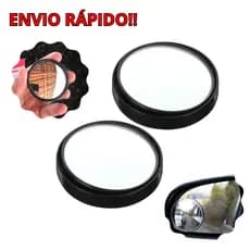 Par Espelho Retrovisor Convexo Auxiliar Vidro 5cm Carro Moto Universal Segurança Espelinho