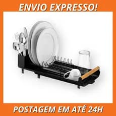 Escorredor De Louças Pratos Copos Talher Compacto Extensivel