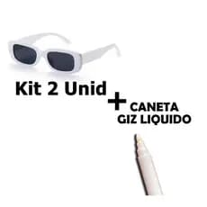 kit 2 óculos de sol retro + caneta de giz óculos para festas