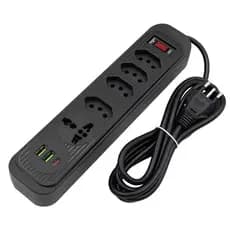 COIBEU Extensão Filtro de Linha 2m 10A Com 4 tomadas de energia 1 Tomada universal 2 USB 1 Tipo-C Bivolt Power 2500W