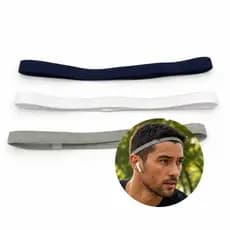Kit 2 a 4 Faixas Elásticas Cabelo Esportiva Antiderrapante Masculino/Unissex Crossfit Yoga Academia Corrida Fitness