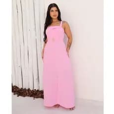 Vestido Feminino longo com bolso , cinto na cintura Leva Bojo e Forrado.