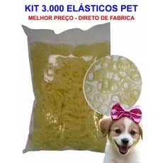 Kit 3.000 Elásticos, Borrachinhas em látex Para Laços Pet 5/16
