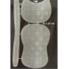 Tela Para Fabricação de Bolsas Estrutura Malha Plástica 42 x 23Cm Und - Furo 5mm