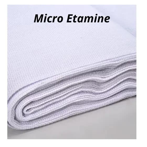 Micro Etamine Branco Para Bordado Ponto Cruz Tecido Delicado - Estilotex