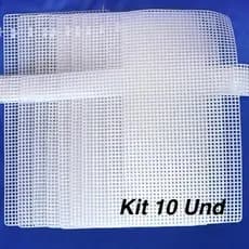 10 Telas Para Bordar Bolsas Tela Estrutura Para Trabalhos em Crchê Furo 5MM - BXWG01 - kit Com 10 unidades
