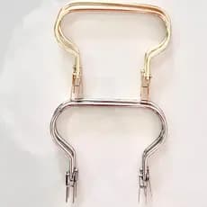 Alça Metal Par Geométrica Com Garras Para Bolsas de Telas e Crochê 12 Cm x 7Cm - Ref-DP1700-23