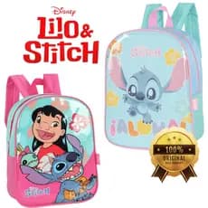 ORIGINAL Disney Lilo e Stitch Mochila Creche Pequena 13' Escolar Infantil Rodinhas Costas Creche Pré