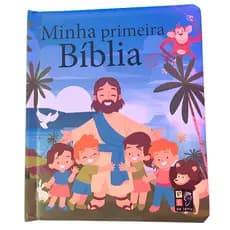 Minha Primeira Bíblia Infantil Acolchoada Cartonada para Bebes e Crianças Cristão Evangelizar