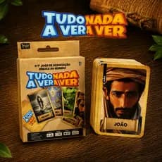 JOGO BIBLICO INFANTIL ADULTO CARTAS DIVERTIDO FAMILIA TUDO A VER NADA A VER